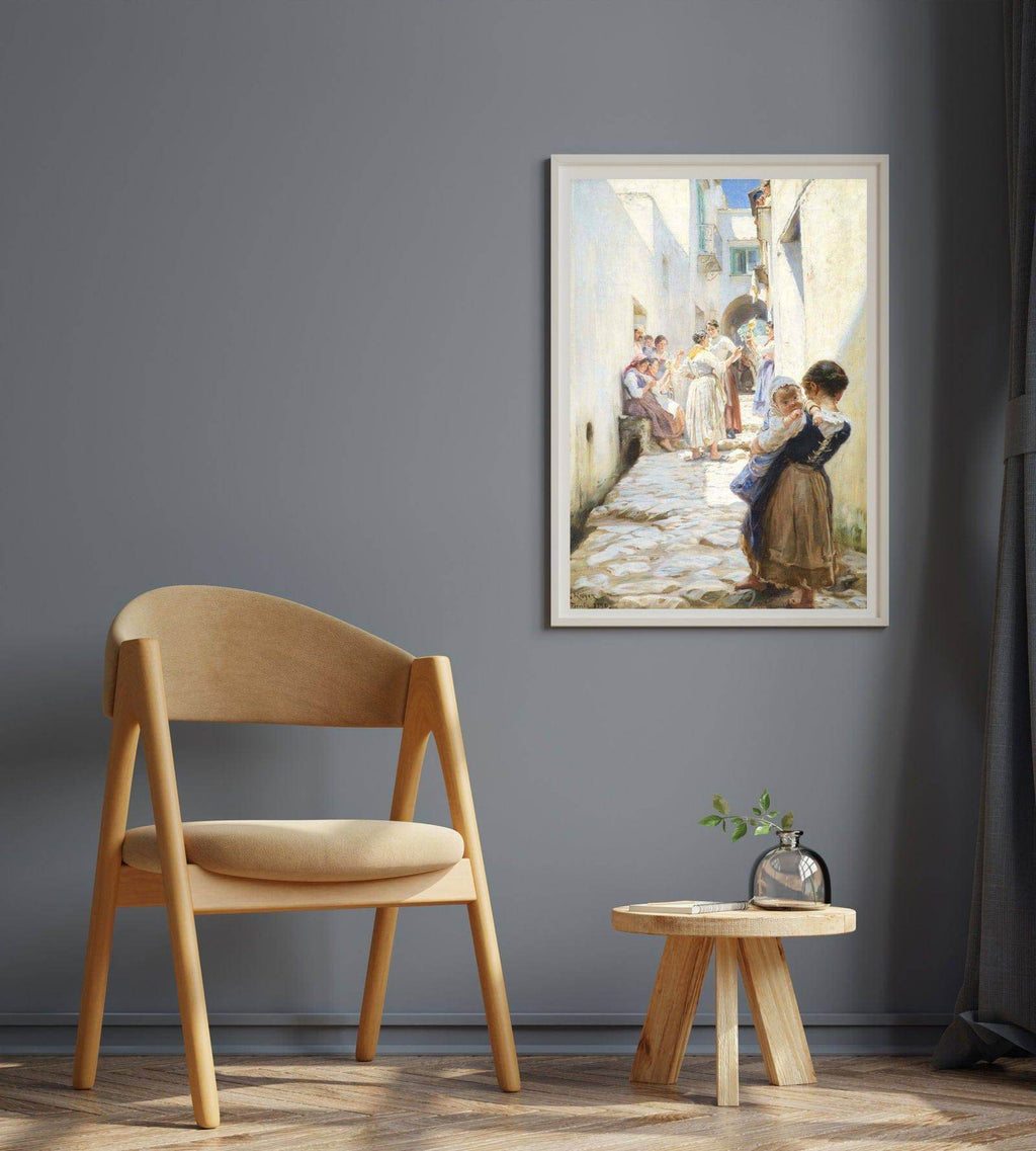 "Peder Severin Kroyer - A Street in Torello, Italy - Hakyarts"