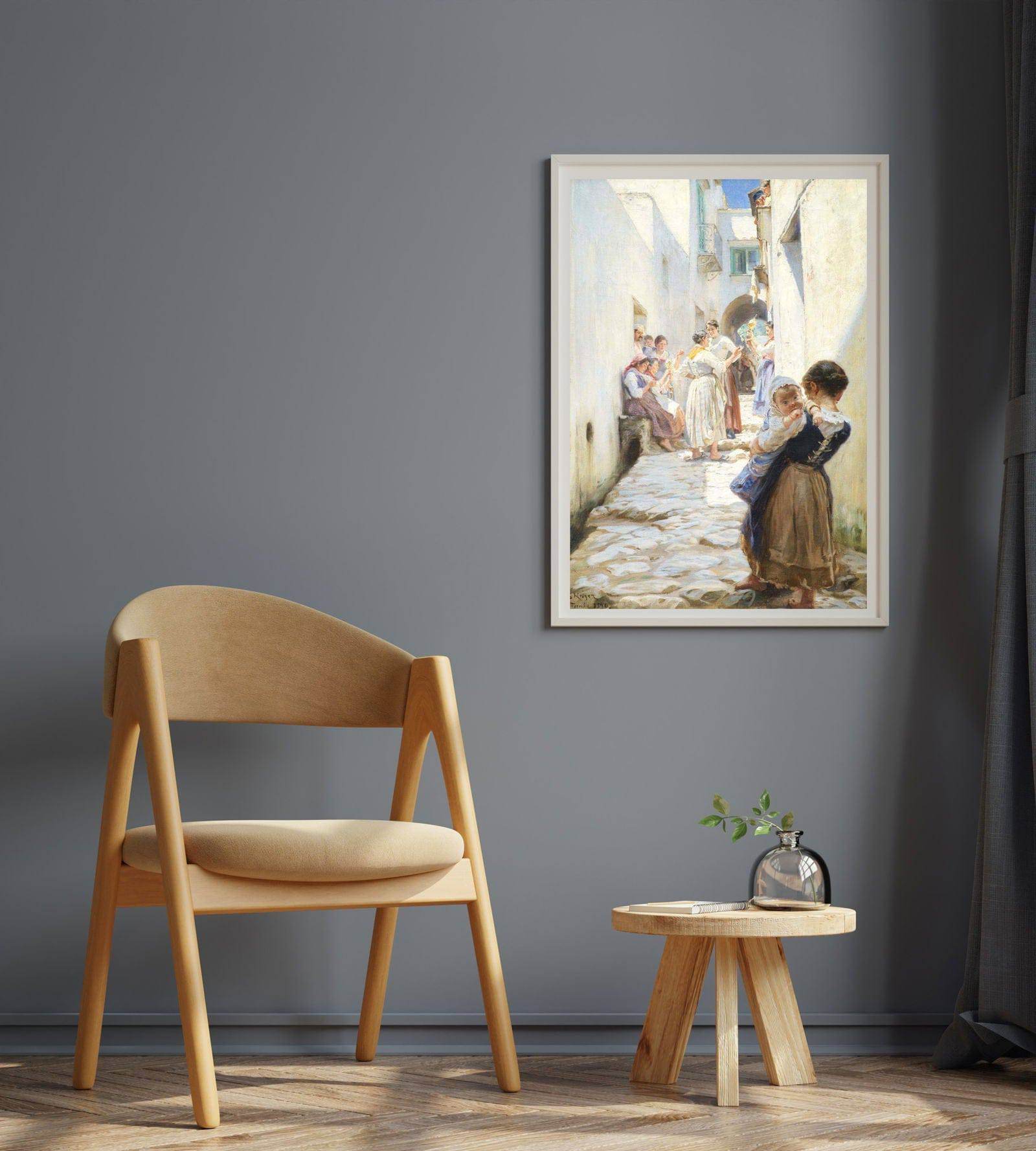 "Peder Severin Kroyer - A Street in Torello, Italy - Hakyarts"