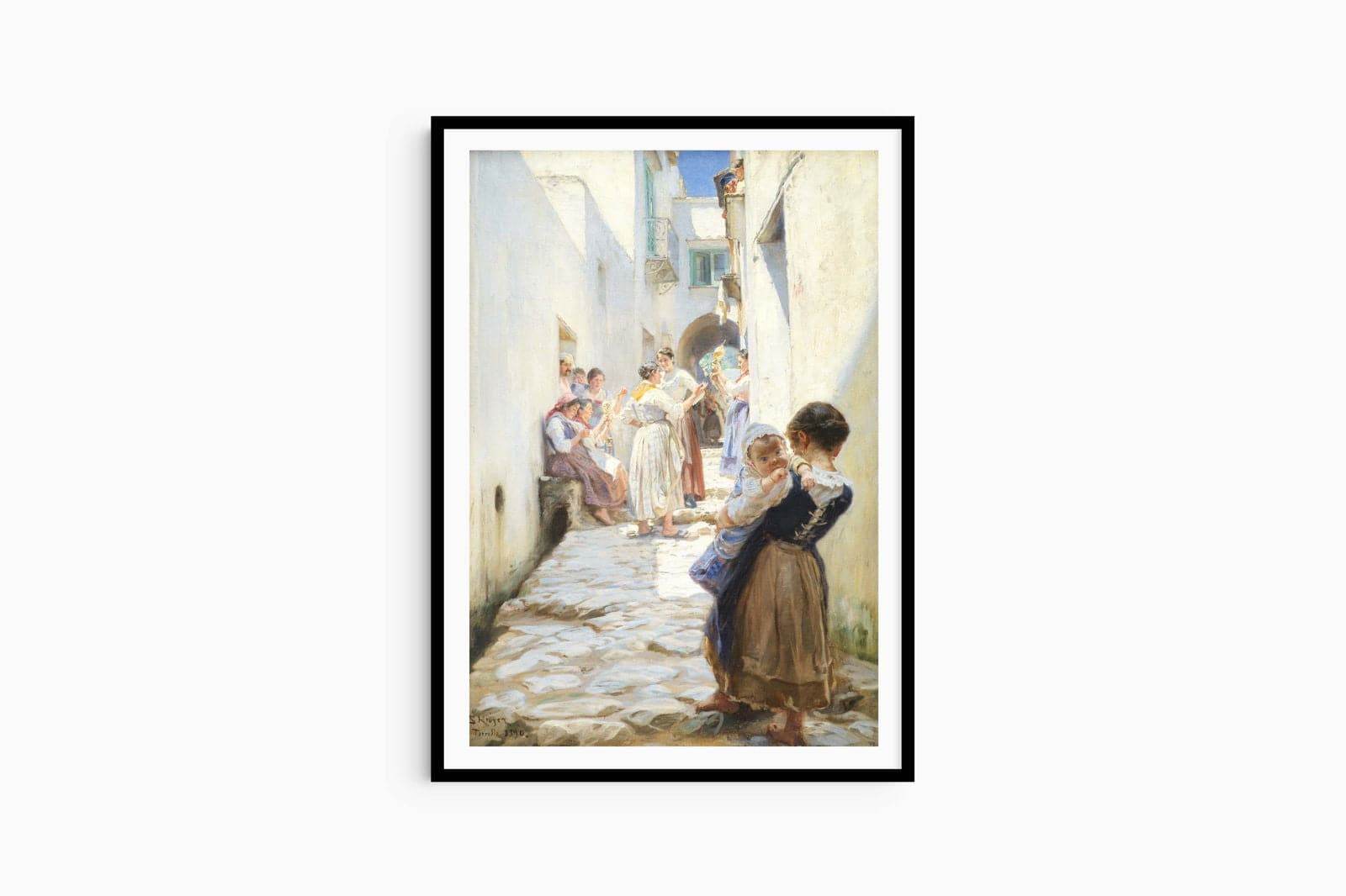 "Peder Severin Kroyer - A Street in Torello, Italy - Hakyarts"