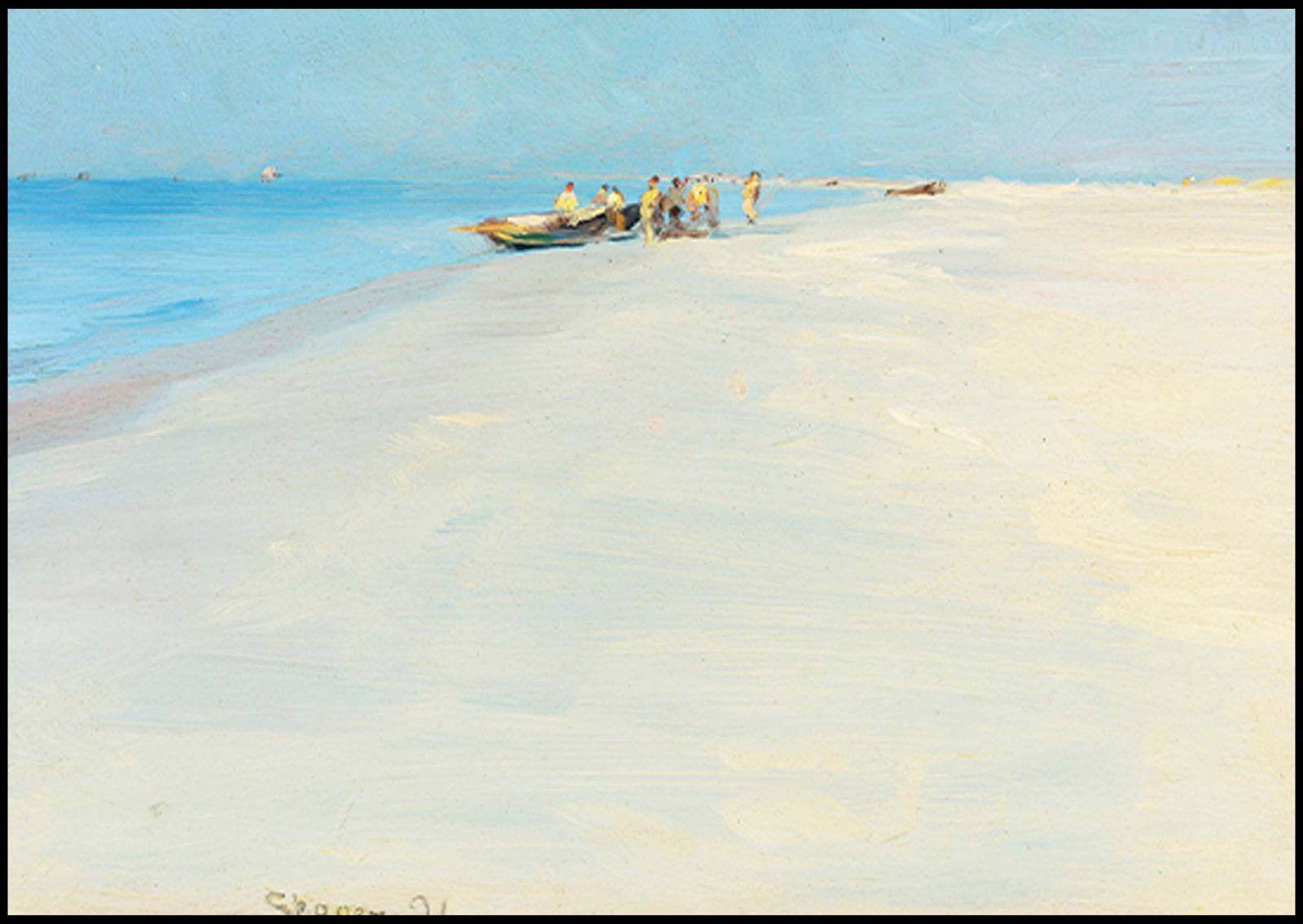 "Peder Severin Kroyer - Fishermen on the Beach at Skagen - Hakyarts"