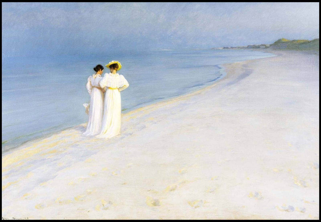 "Peder Severin Kroyer - Summer Evening on Skagen's Beach - Hakyarts"