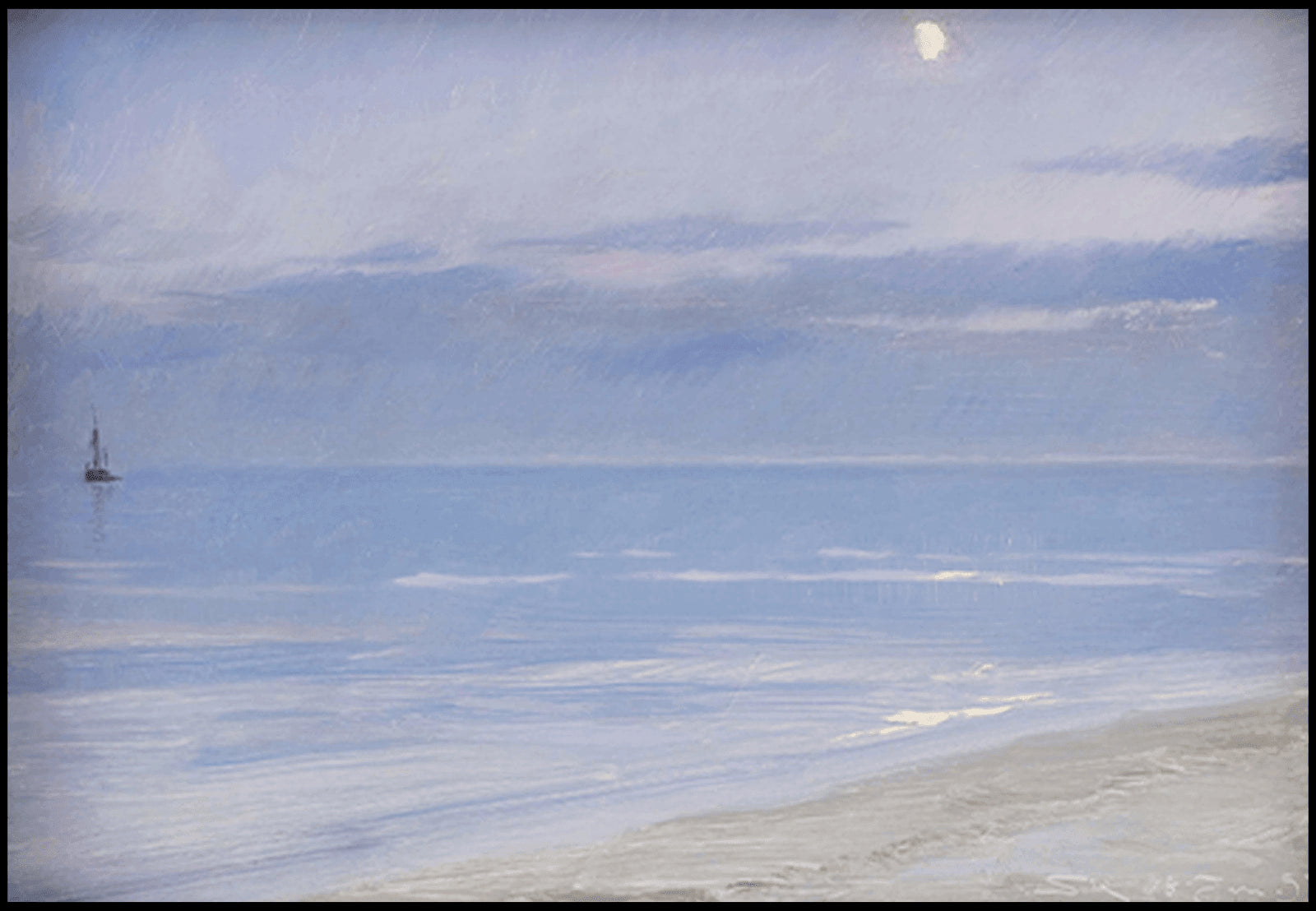 "Peder Severin Kroyer - Skagen Beach in Moonlight - Hakyarts"