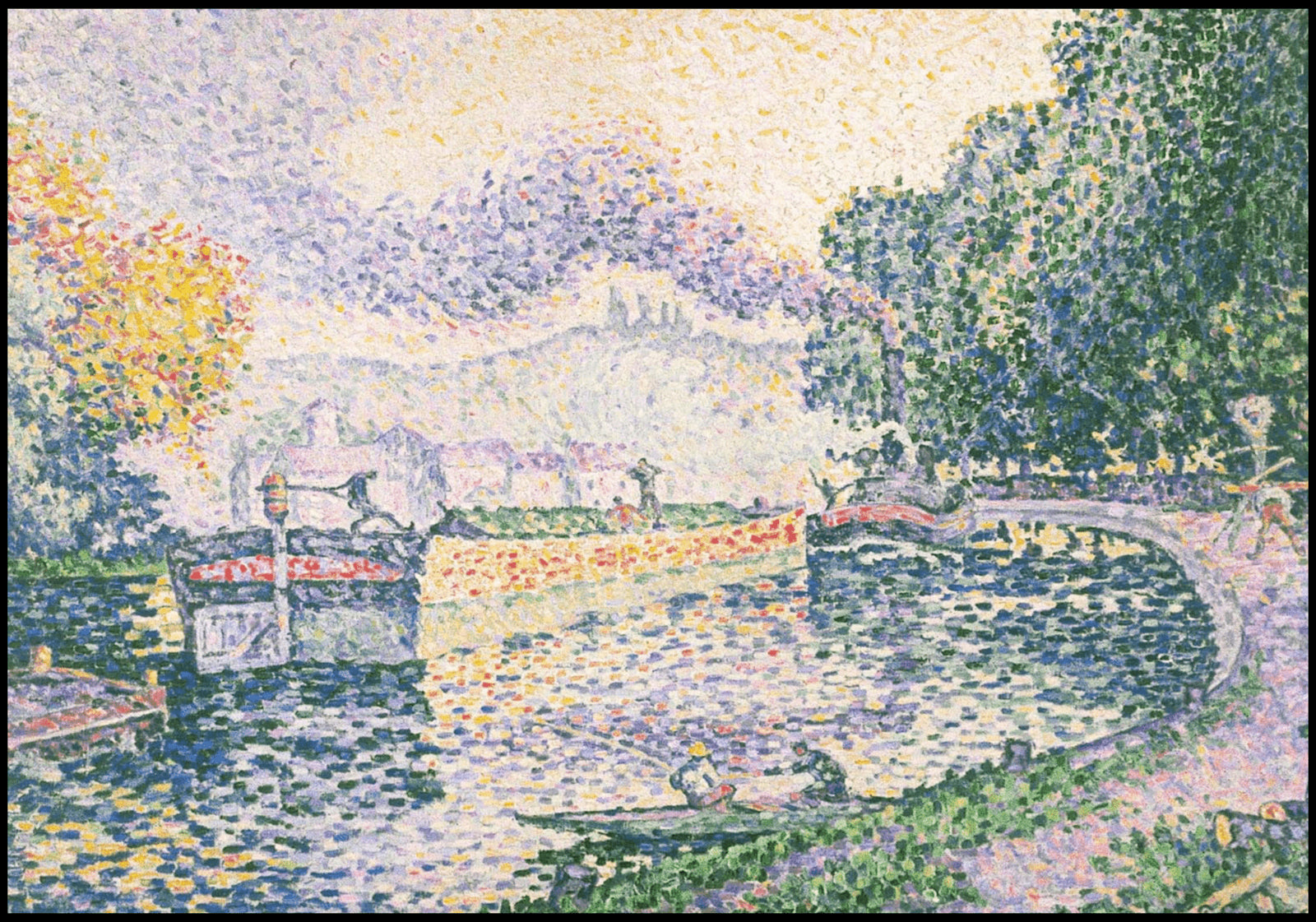 "Paul Signac - The Tugboat 'Canal in Samois'"