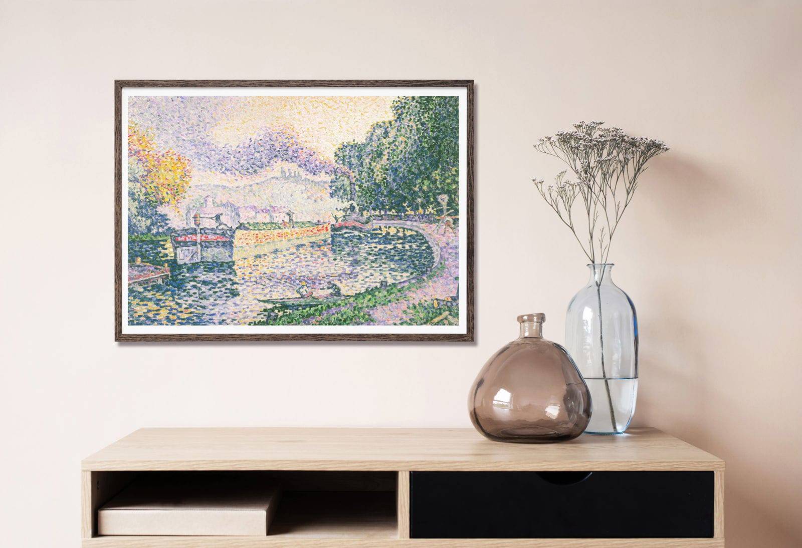 "Paul Signac - The Tugboat 'Canal in Samois'"