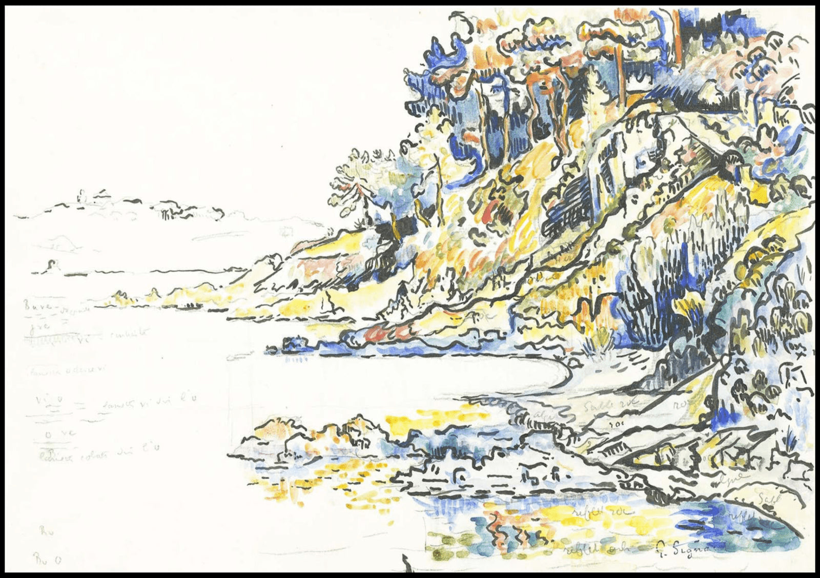 "Paul Signac - The Calanque at Saint Tropez"