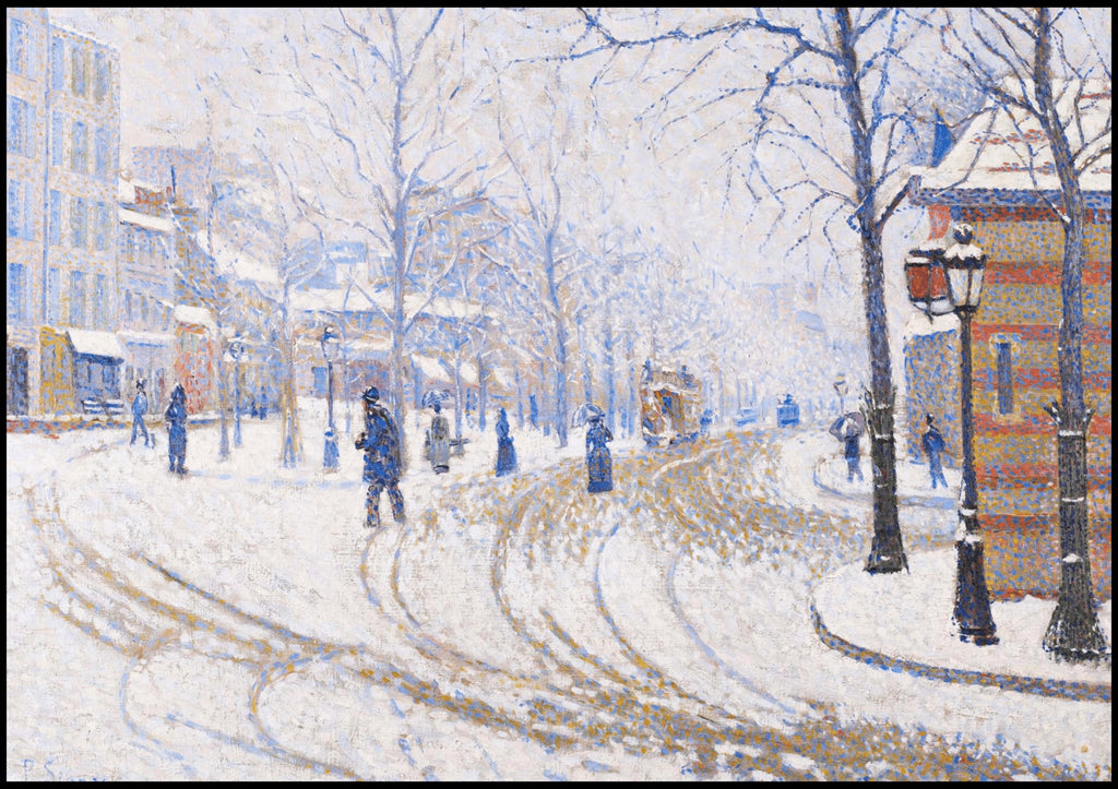 "Paul Signac - Snow 'Boulevard de Clichy - Paris'"
