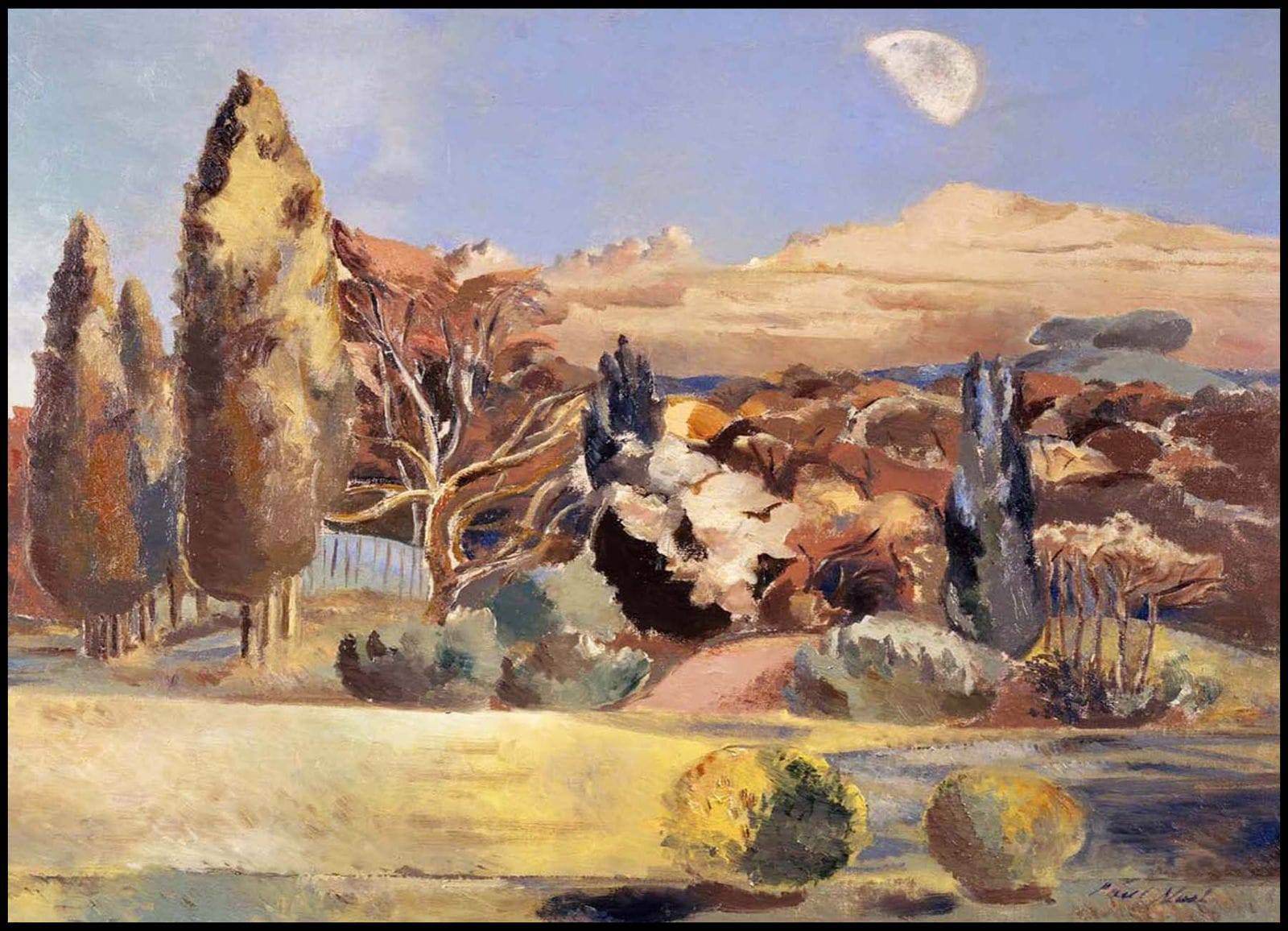 "Paul Nash - Landscape of the Moon’s First Quarter - Hakyarts"