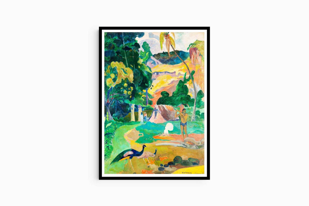 "Paul Gauguin - Matamoe 'Death' Landscape with Peacocks"