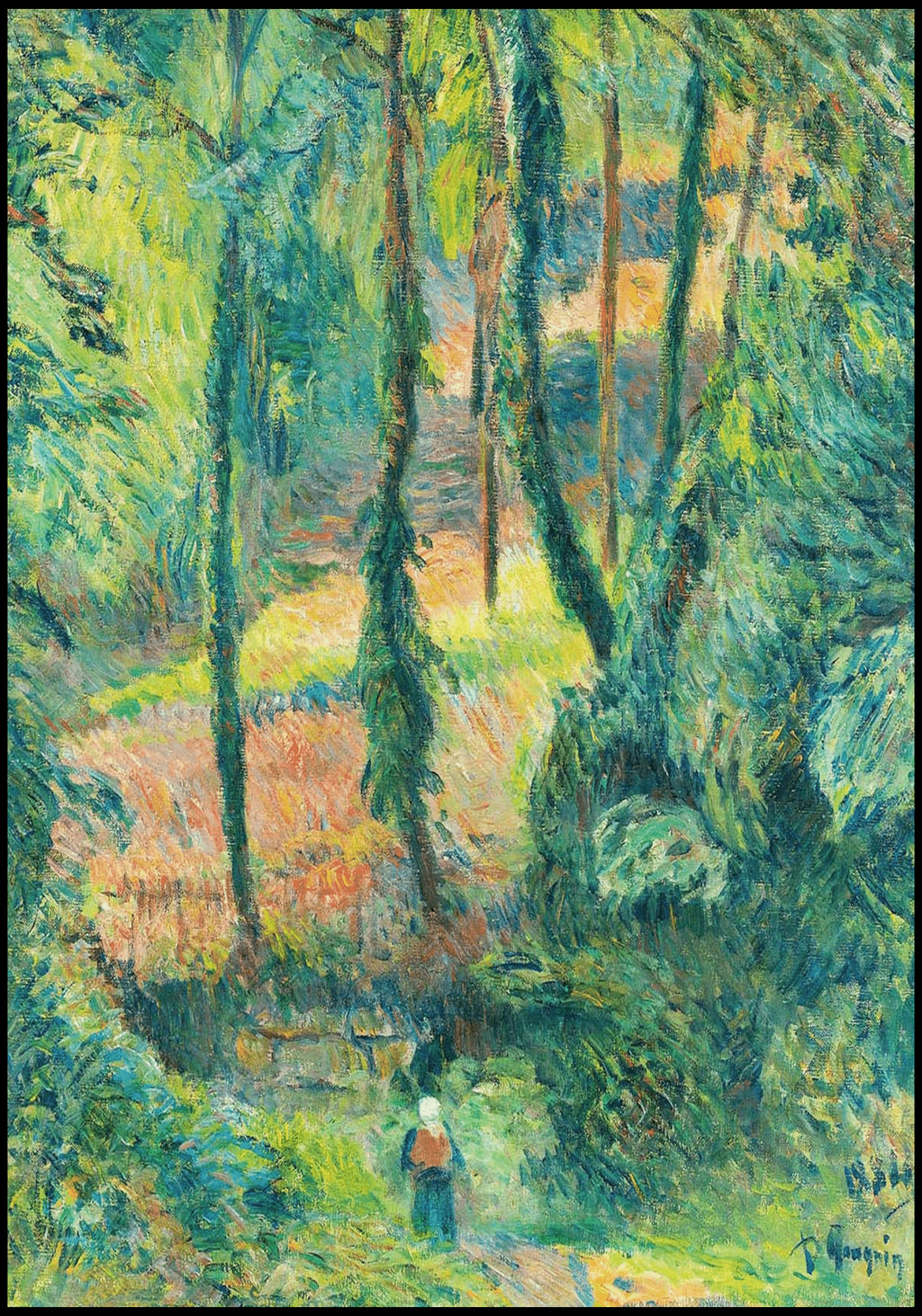 "Paul Gauguin - Chemin Creux Dans Une Pente Boisée"