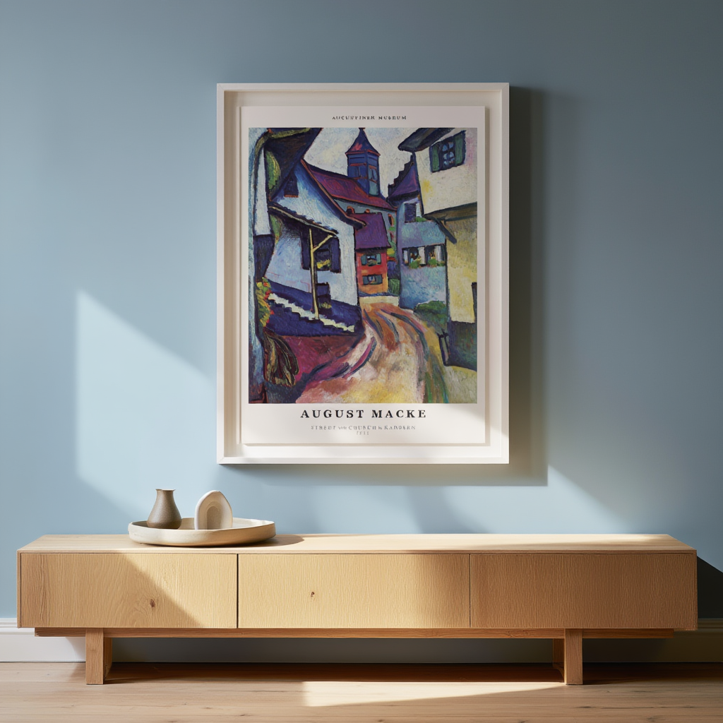 August Macke - Street with Church in Kandern Poster