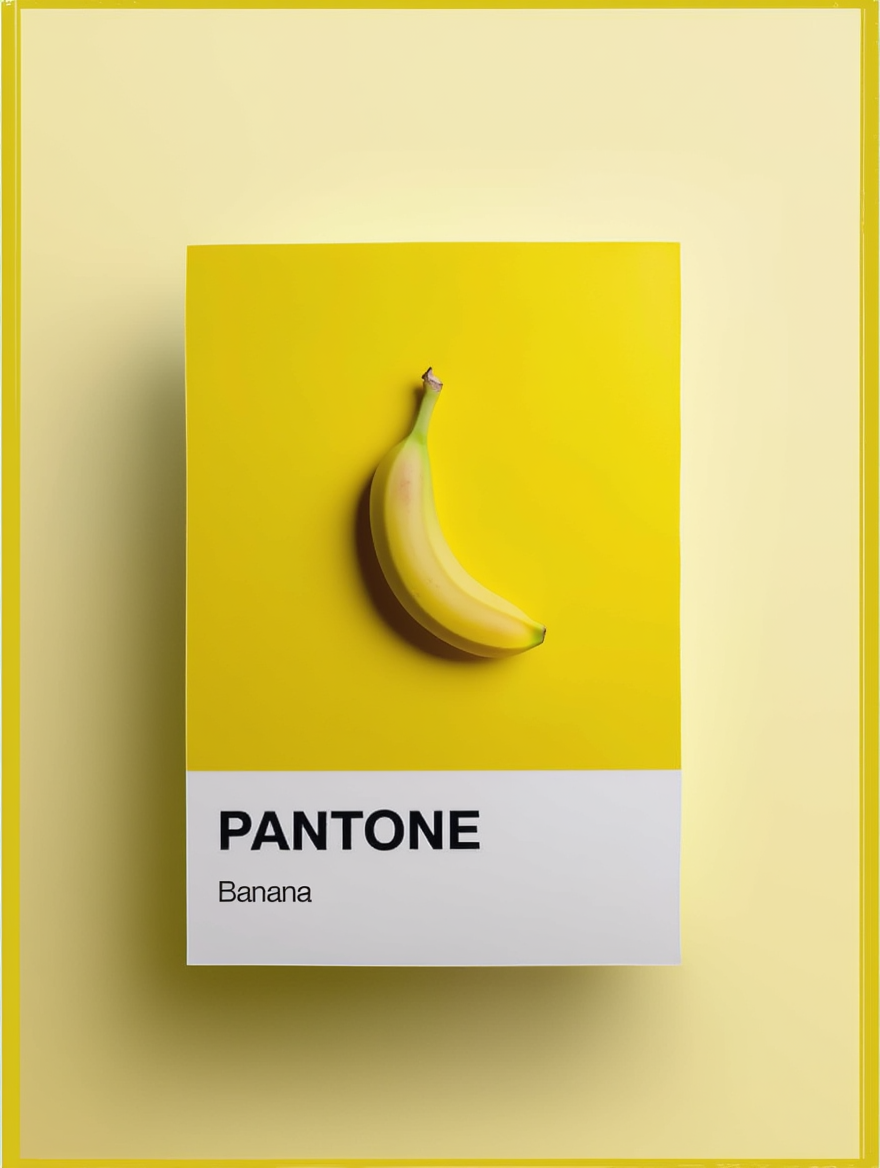 Pantone Yellow – Minimalist Color Code Art Print