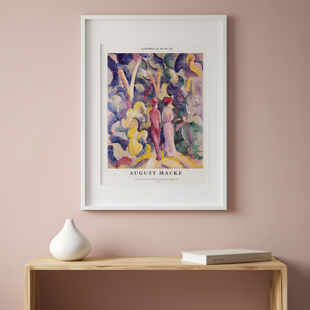 August Macke - Couple on the Forest Track Poster