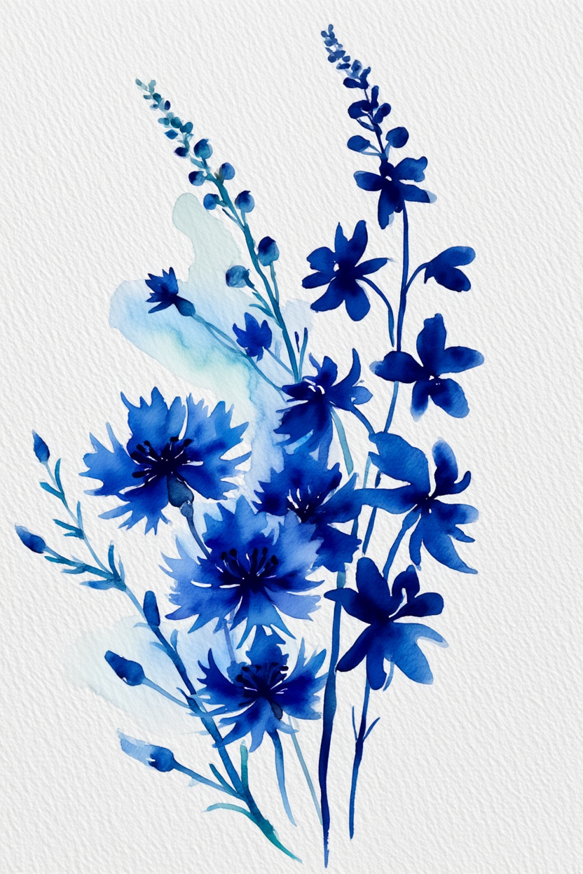 Blossoming Serenity – Watercolor Floral Print