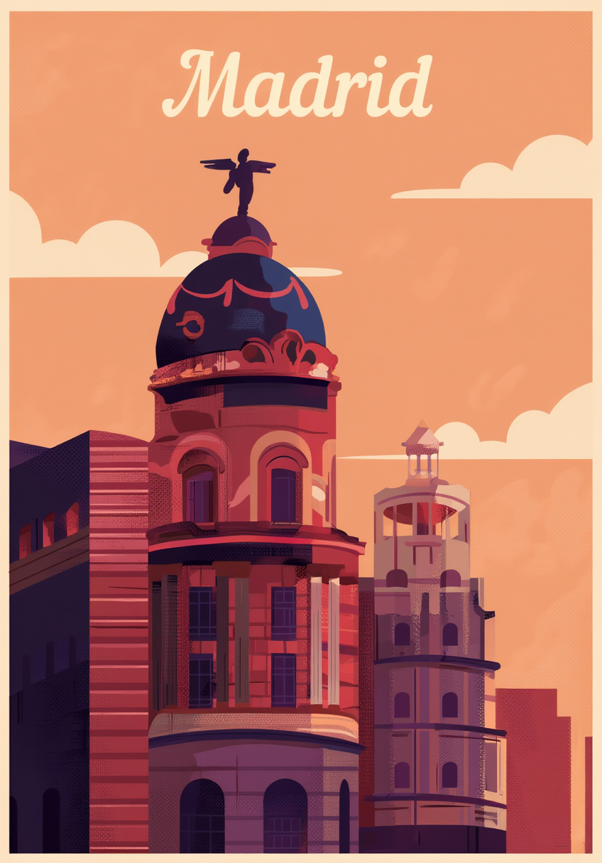 Madrid Travel Poster