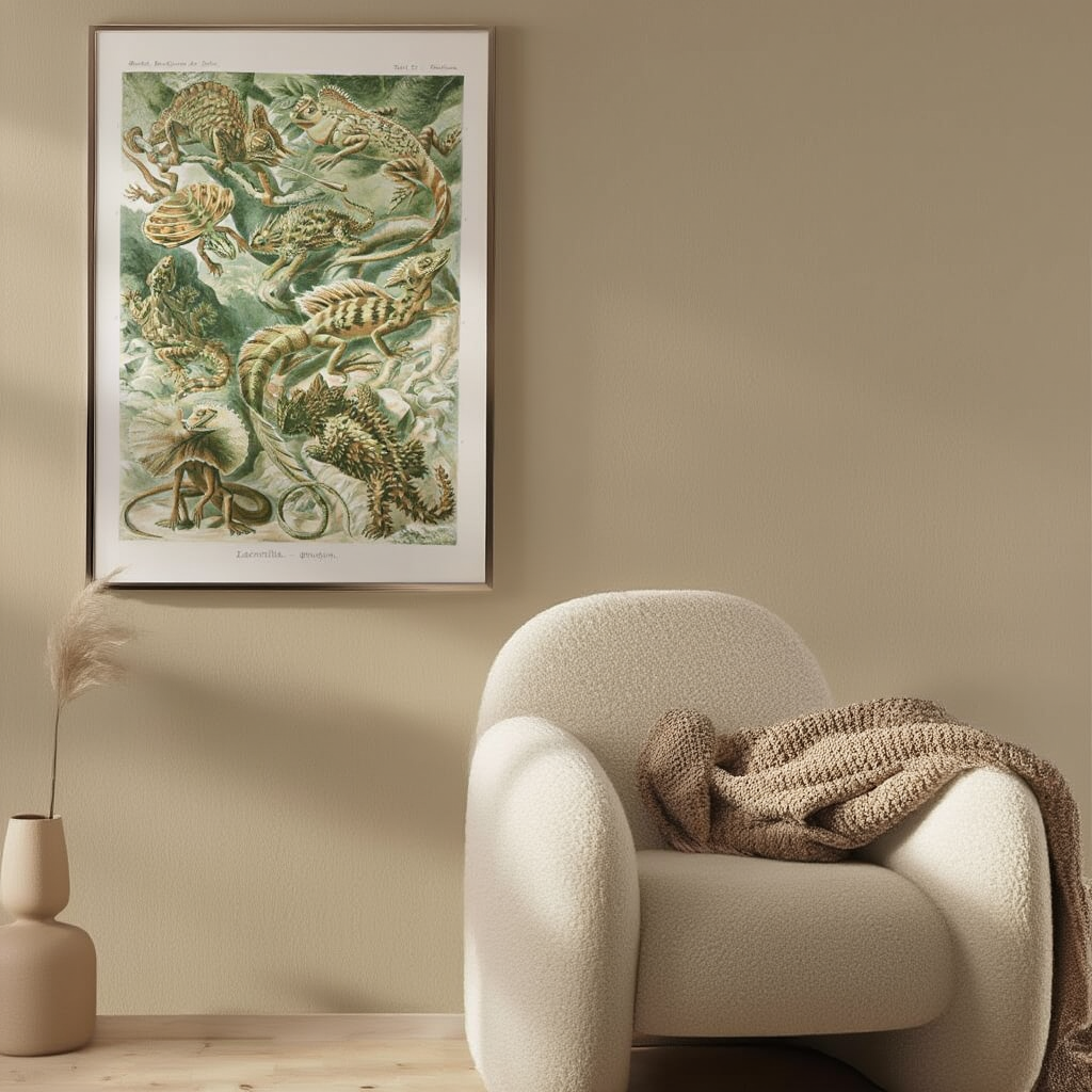 Lacertilia “Eidechsen” by Ernst Haeckel – Scientific Reptile Illustration Art Print