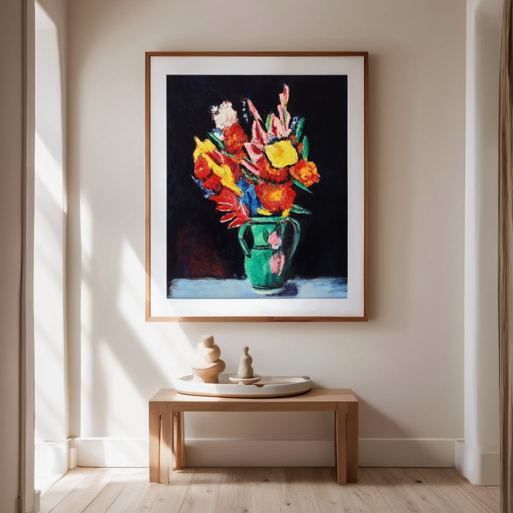 Marsden Hartley ‘Still Life with Flowers’ Art Print Poster - Hakyarts