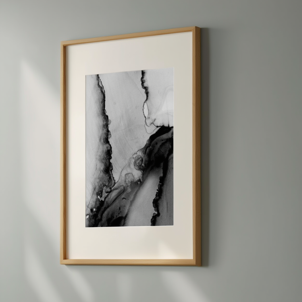 Watercolor Black Strokes Poster