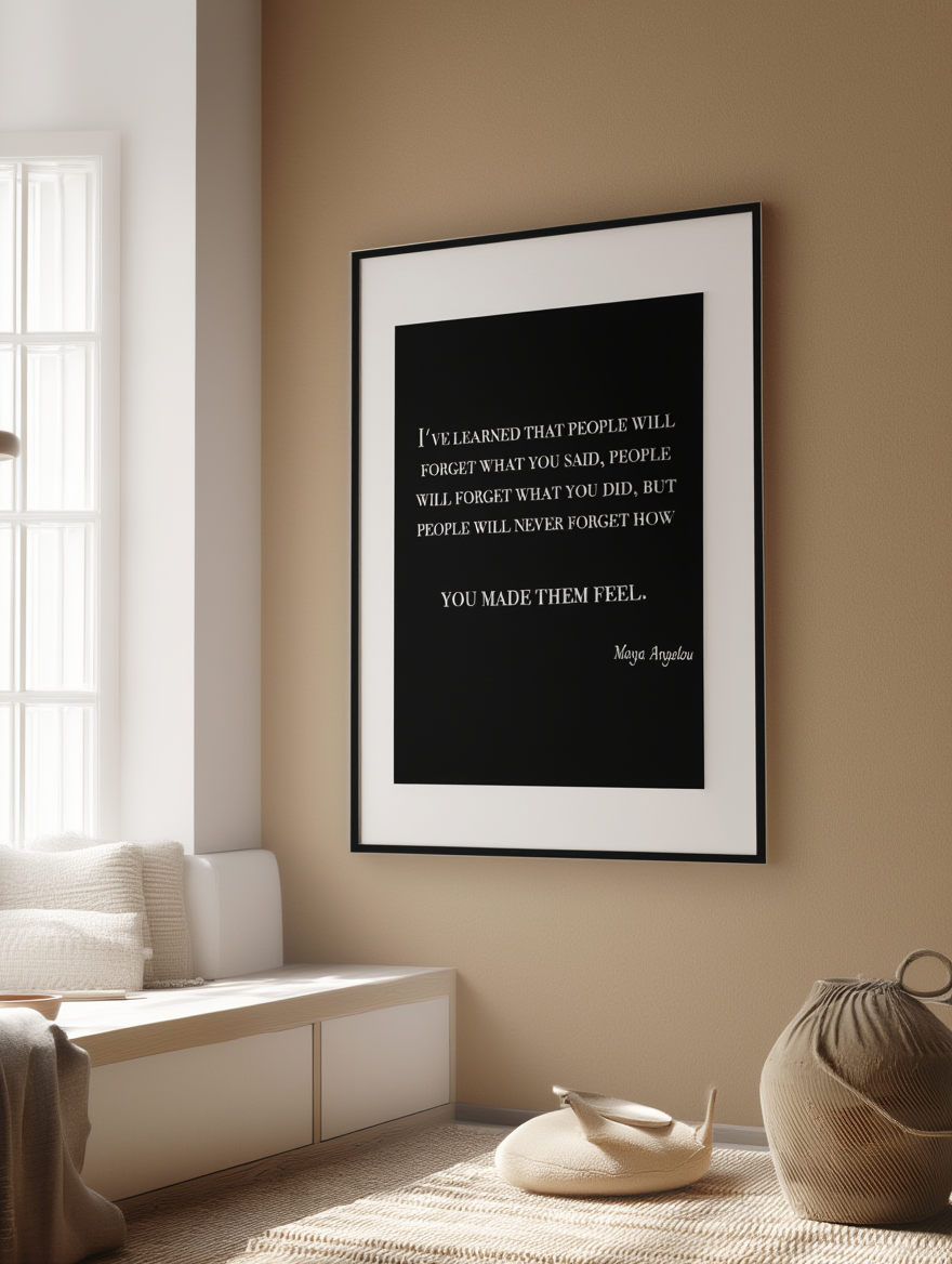 I've learned that people will forget what you said...Poster