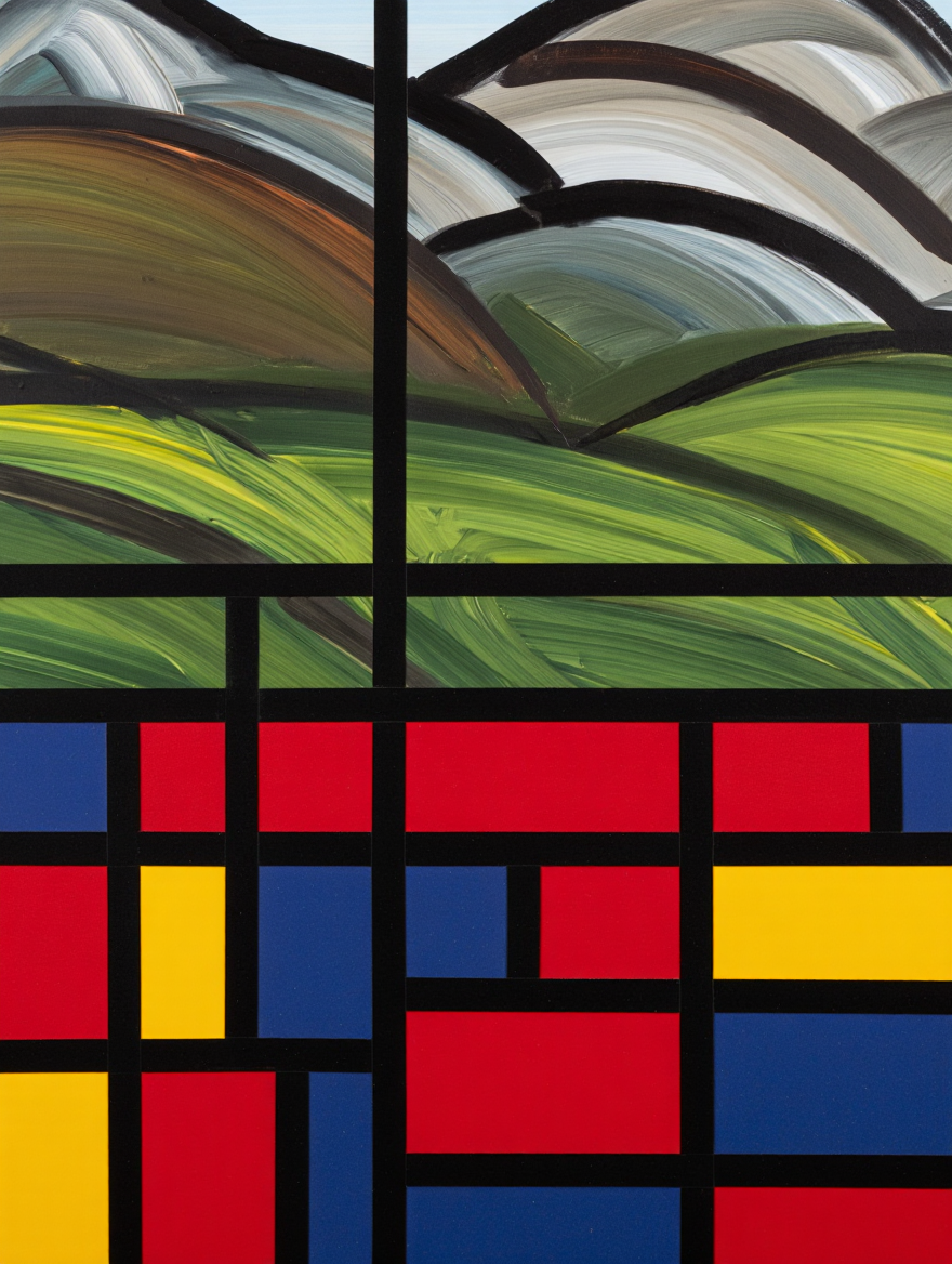 Modern Art Décor: Piet Mondrian 4-Prints