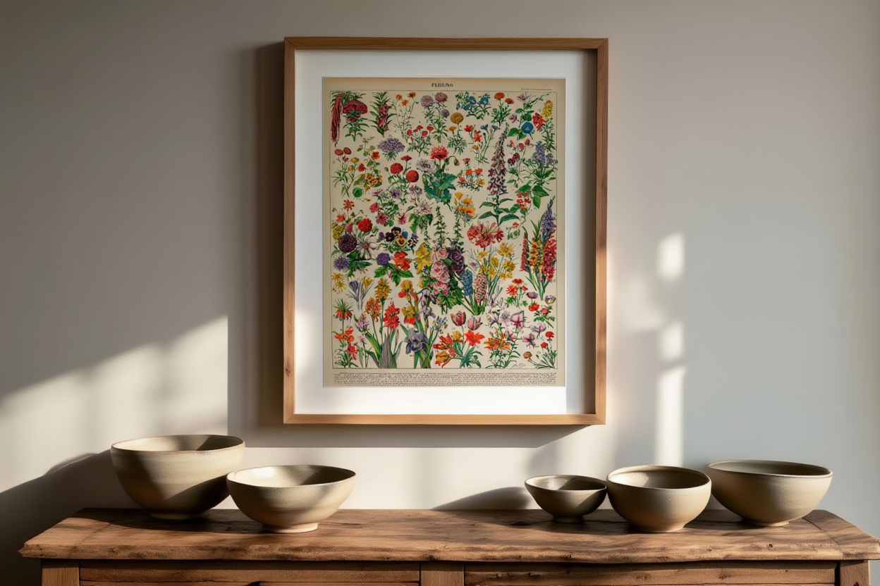 Adolphe Millot - Fleurs III Poster