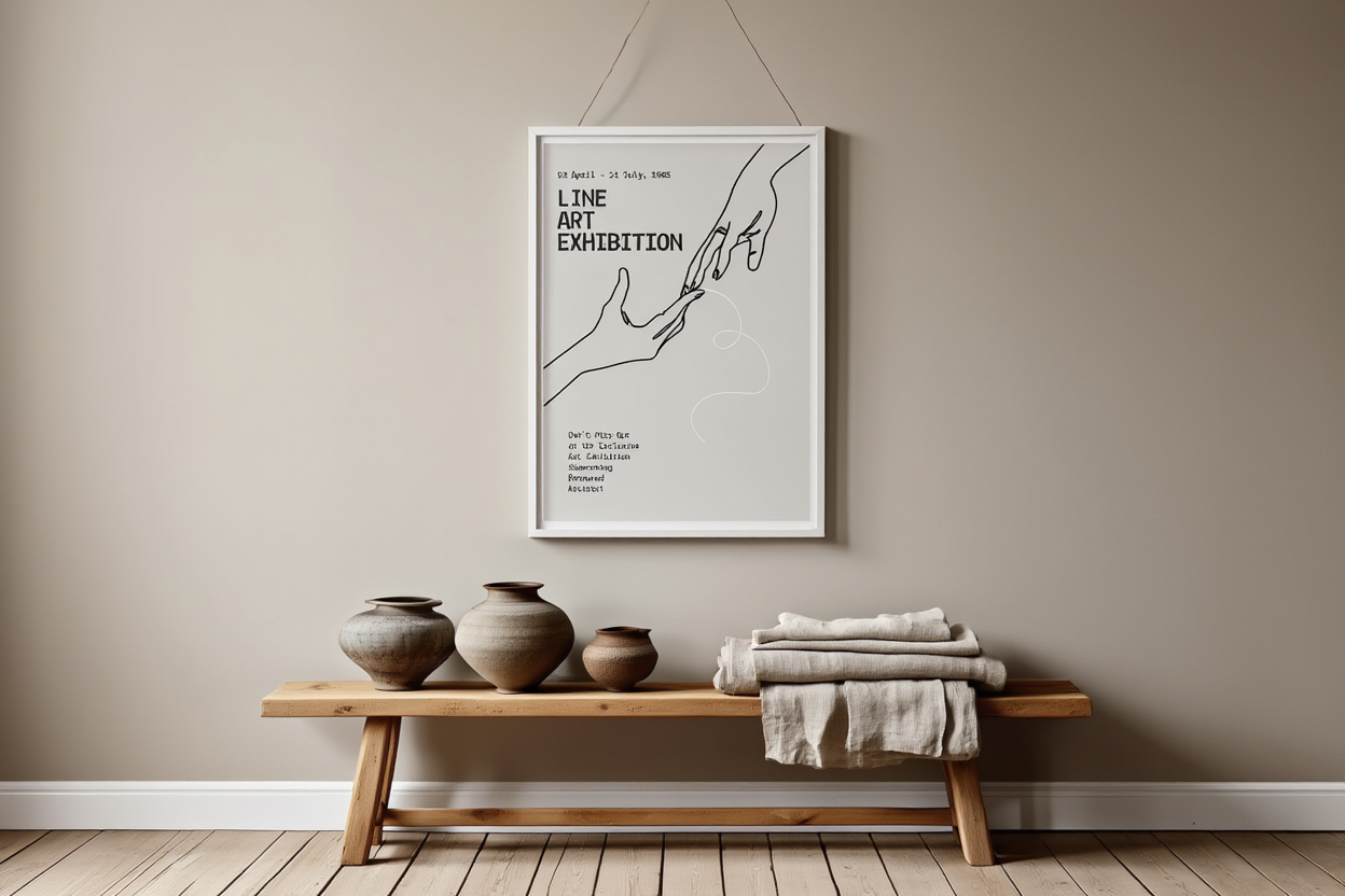 Line Art Exhibition – Vintage Museum Poster