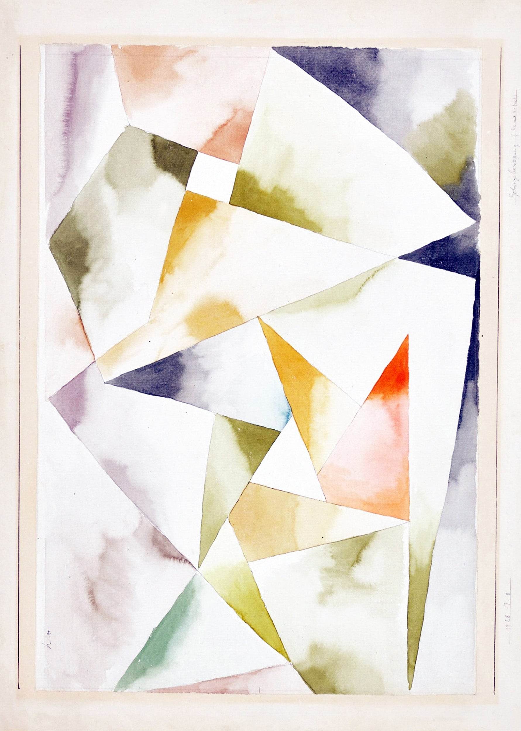 Set of 3 Paul Klee Abstract Art Prints – Modernist Mountain Gallery Wall Collection