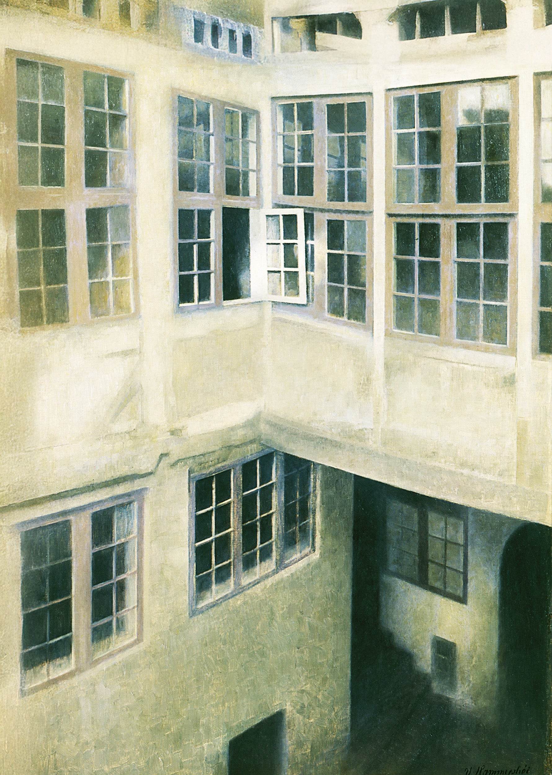 Vilhelm Hammershøi - Interior of Courtyard, Strandgade 30 II - Hakyarts