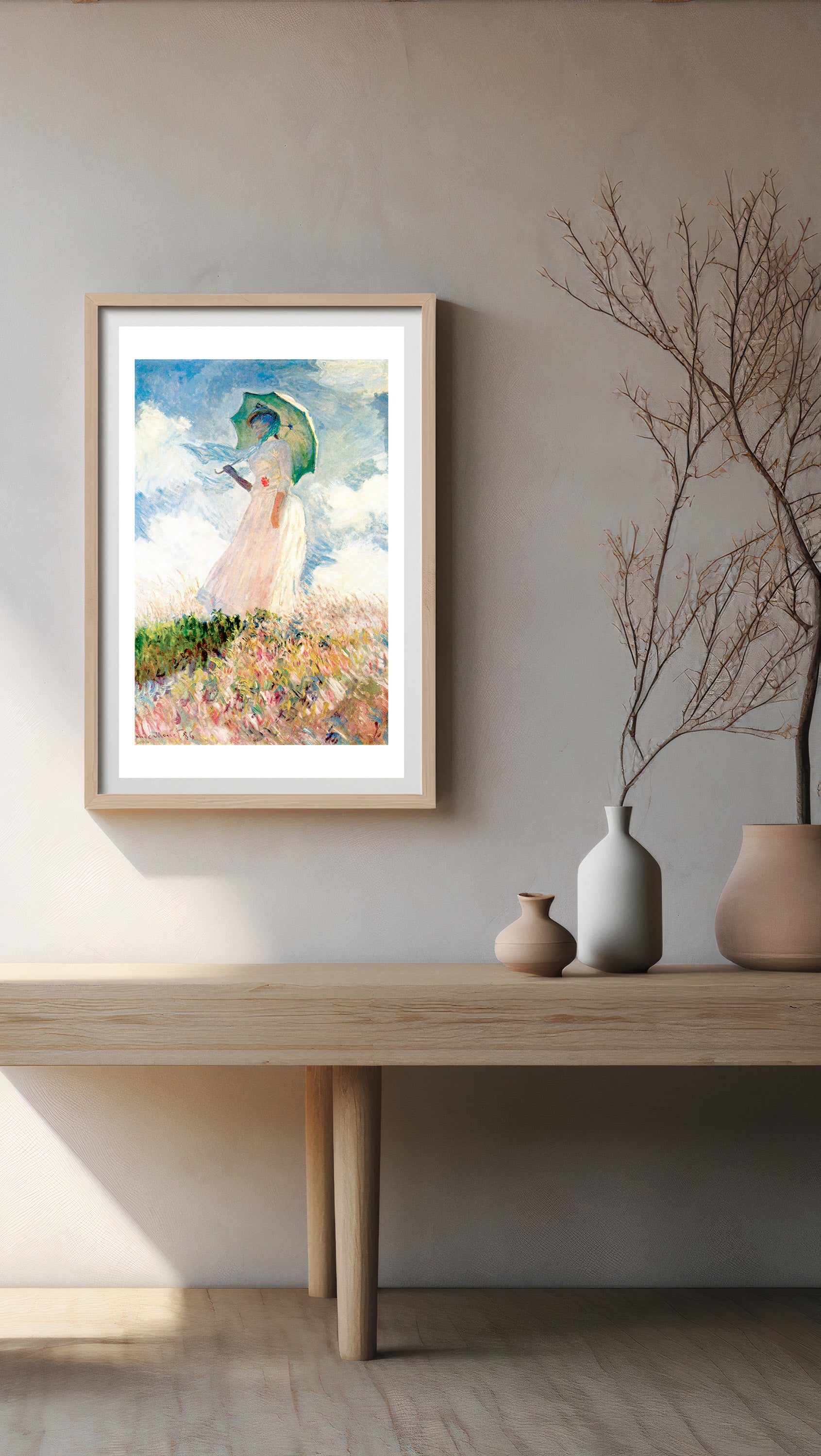 Claude Monet – Femme à l'ombrelle tournée vers la gauche | Classic Impressionist Art Print