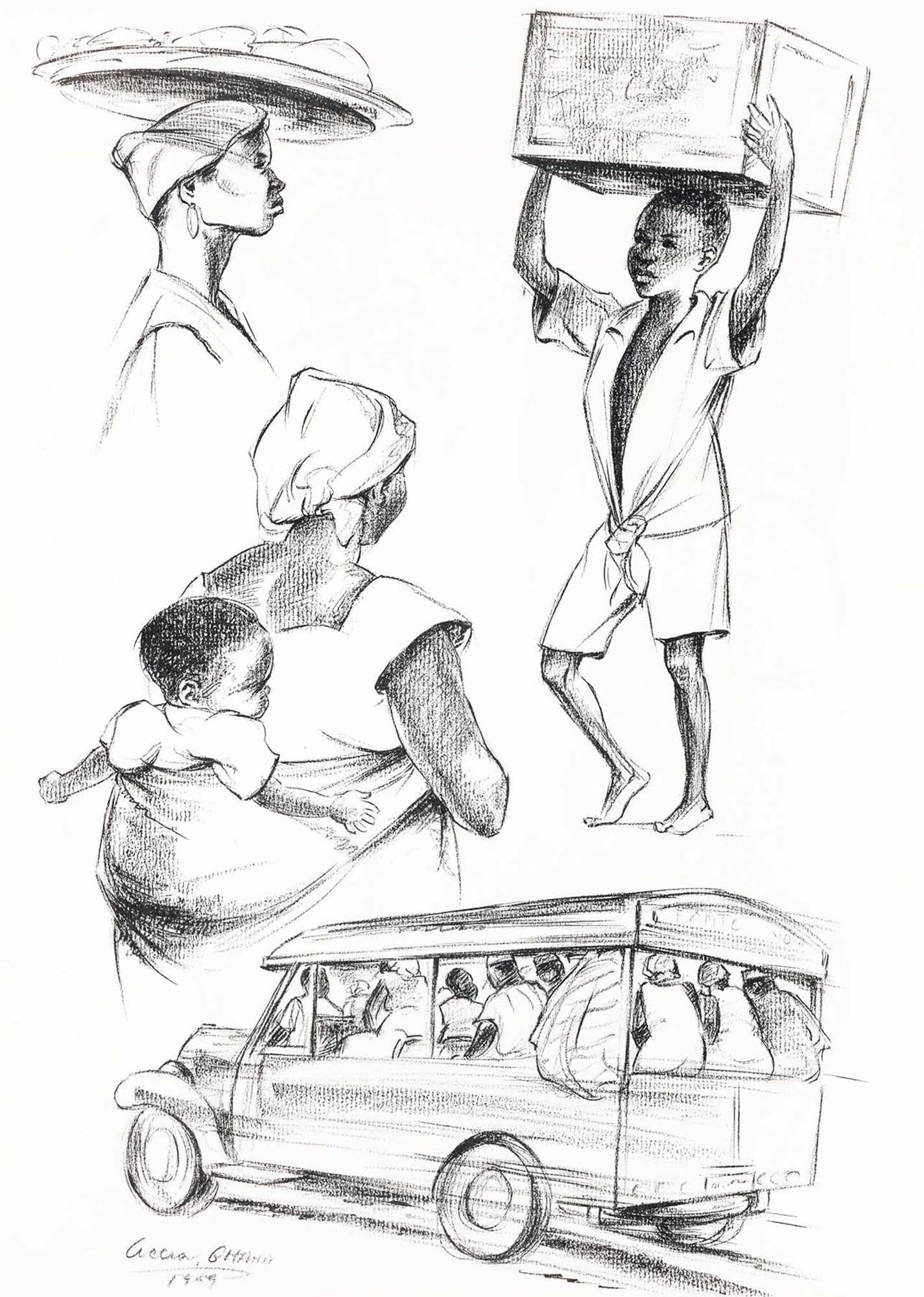 Elton Fax - West Africa Vignettes Pl.17 Poster - Hakyarts