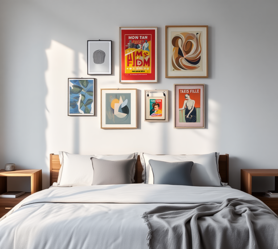 Mixed Abstract Pop Vintage Collection – Dining Room Set of 5