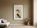 Lapwing on Tree Slump – Ohara Koson Poster | Japanese Nature Art Print - Hakyarts