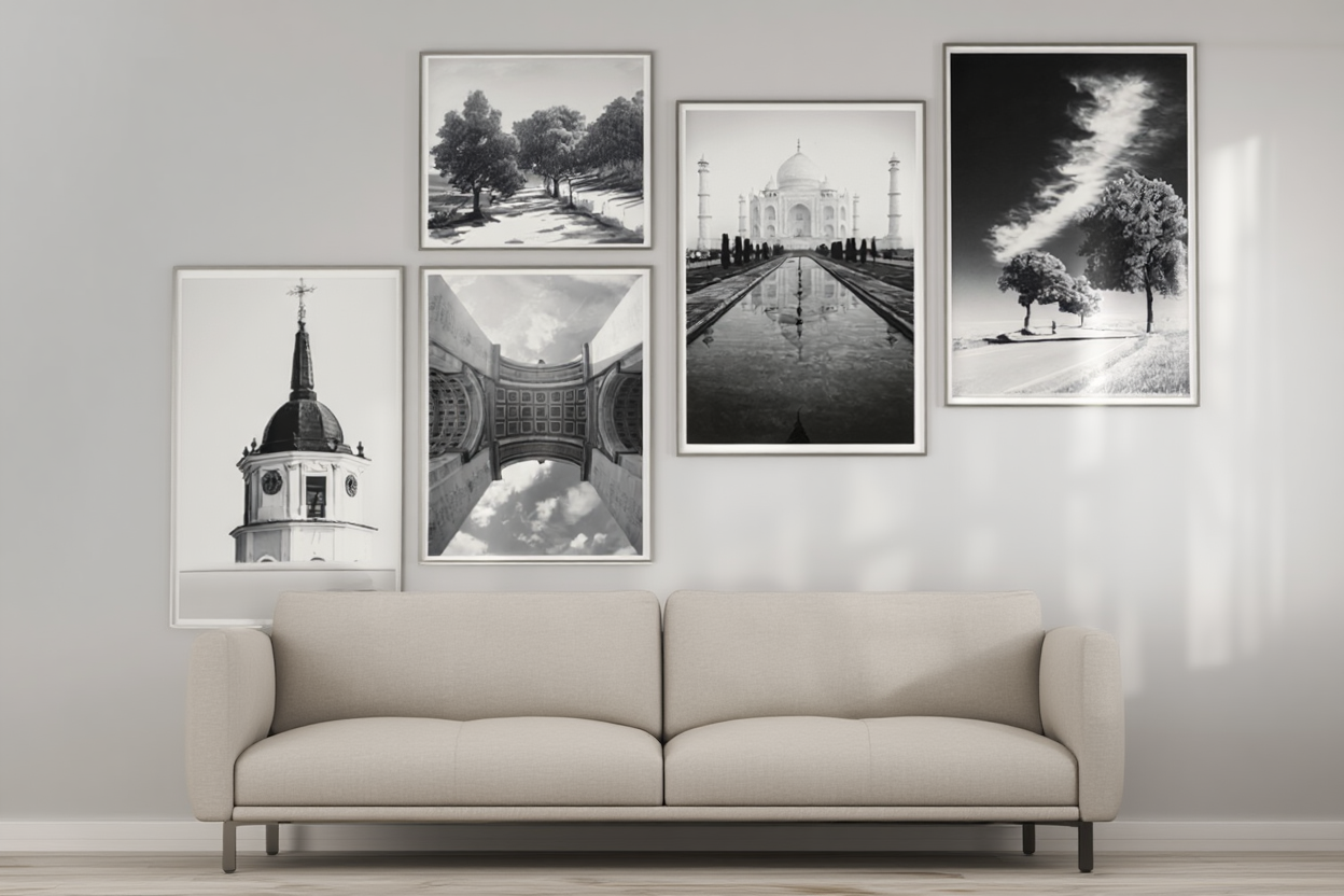 Serene Pastels – Minimal & Calm Landscapes - 5 Prints