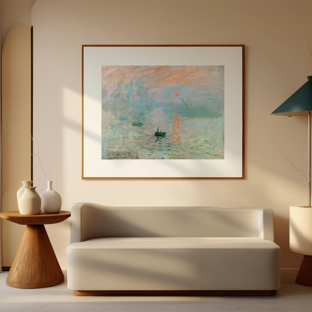 Impression, Sunrise by Claude Monet – Iconic Impressionist Art Print - Hakyarts