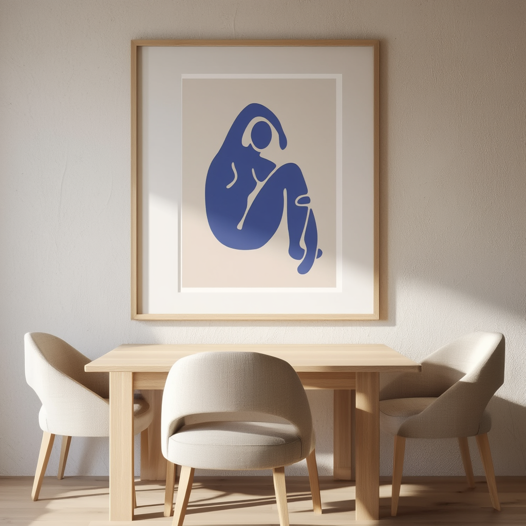 Matisse Inspired Contemporary Woman Figure No2 Poster – Modern Minimalist Wall Art