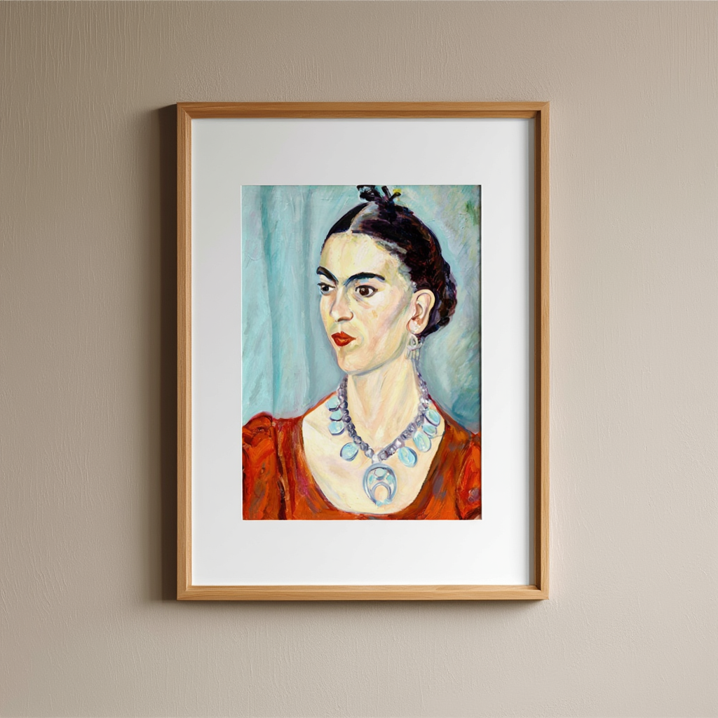 Frida Kahlo Portrait by Magda Pach, 1933 – Vintage Art Print