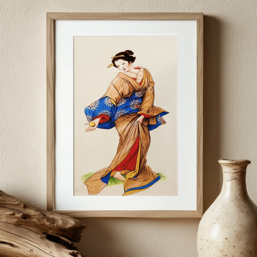 Geisha by Eduard von Steinle – 19th-Century Figurative Art Print - Hakyarts