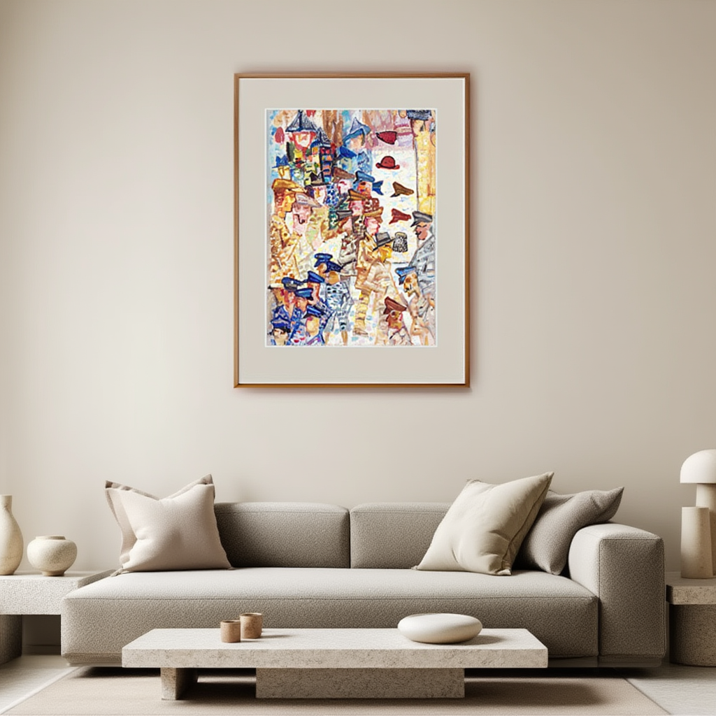 Caps – Stanisław Osostowicz (1936) | Modernist Figurative Art Print