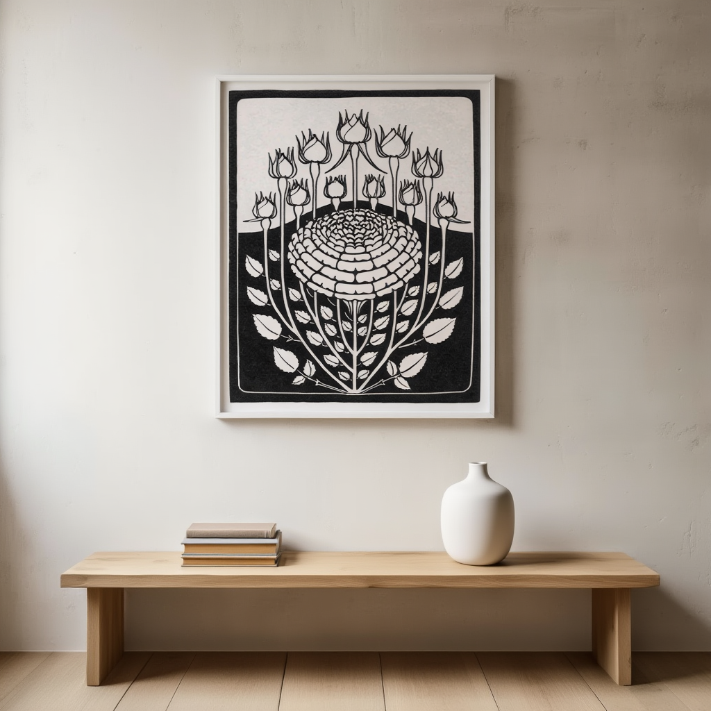 Rose Bush Poster by Julie de Graag, 1919 – Botanical Art Print