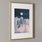 Dark Blue Moon Poster - Hakyarts