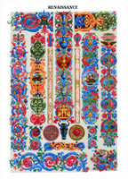 Polychrome Ornament Pl. 52 "Renaissance" by Auguste Racinet – Vintage French Decorative Art Print