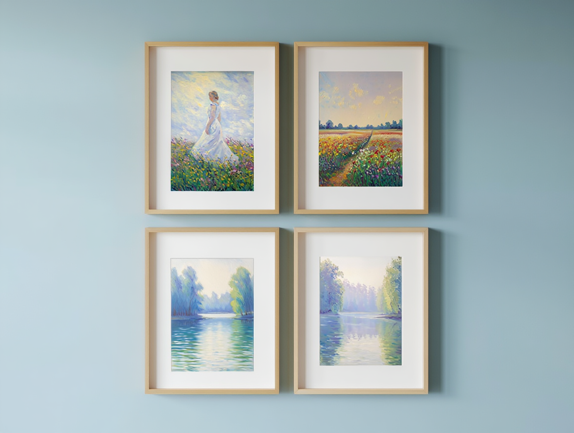 Monet Morning Light – Impressionist Landscape Print