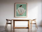 Woman in White and Peach – Art Print - Hakyarts