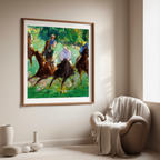 At the Races – Édouard Manet Poster | Impressionist & Sporting Scene Art Print - Hakyarts