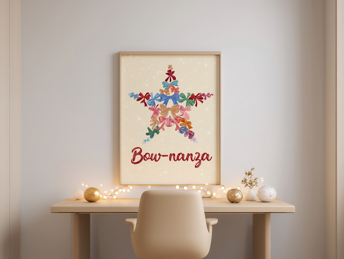 Bow-nanza – Holiday Decoration Poster
