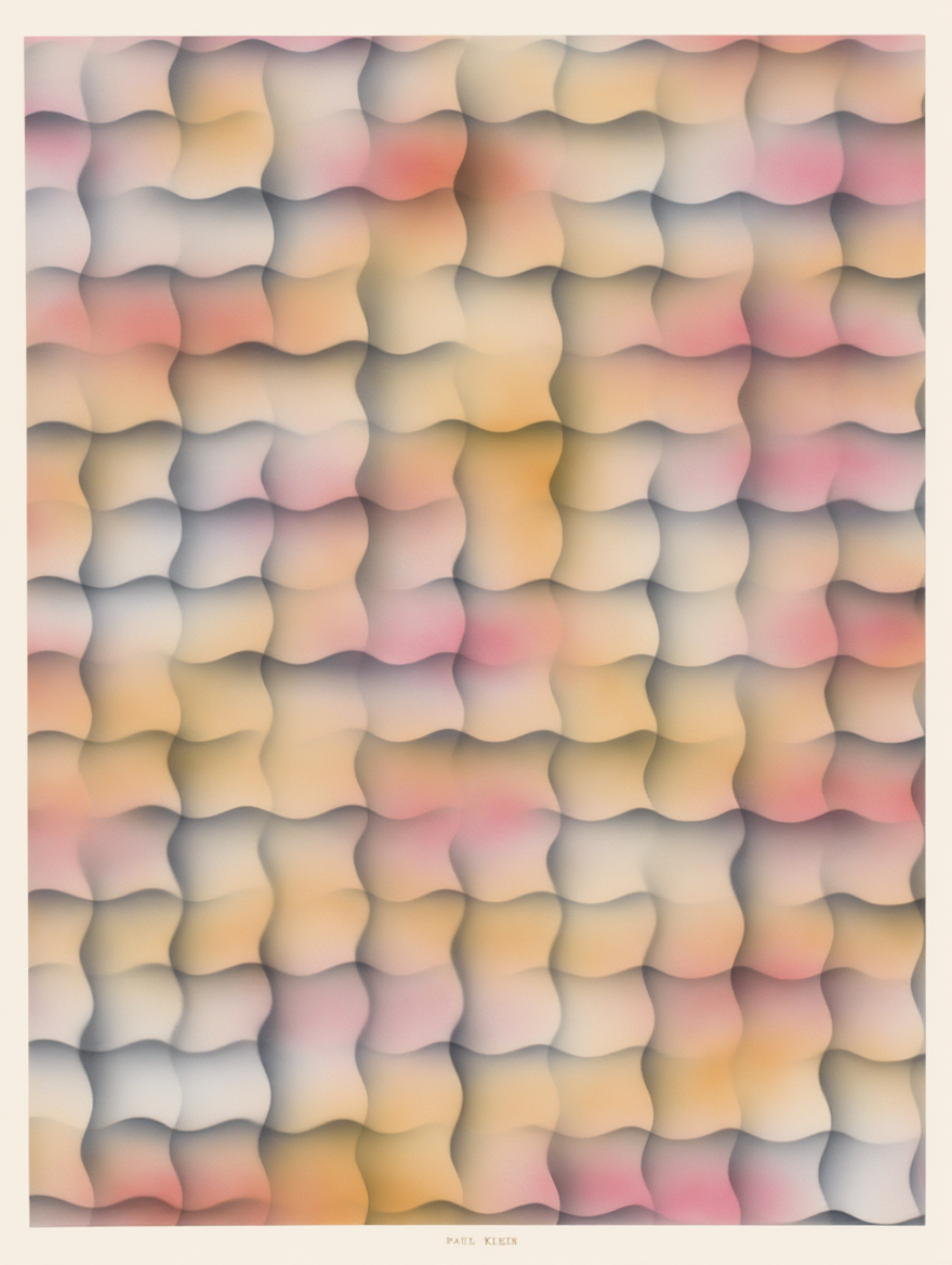 Schabloniertes Papier (Schablonenspritzpapier) (1920–1927) by Paul Klein – Modernist Decorative Art Print