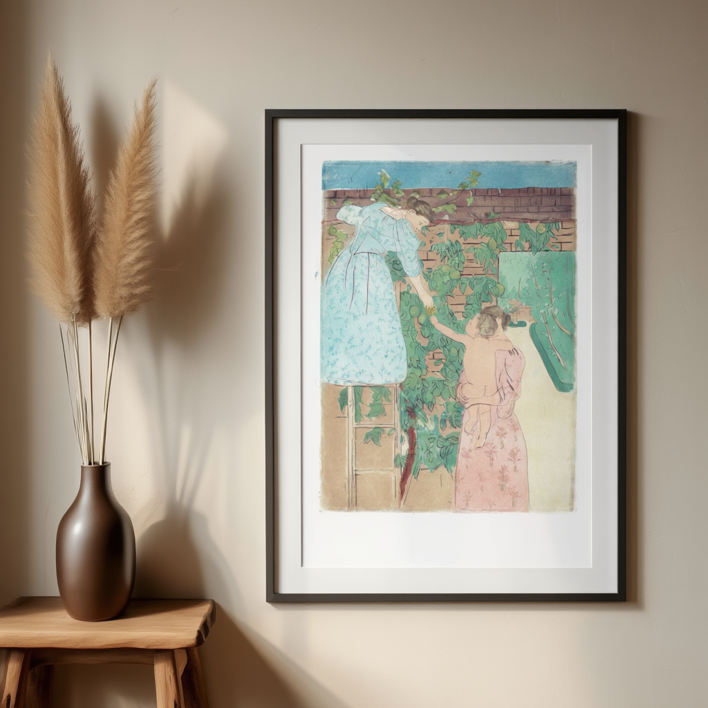 Mary Cassatt – Gathering Fruit – Iconic Impressionist Art Print