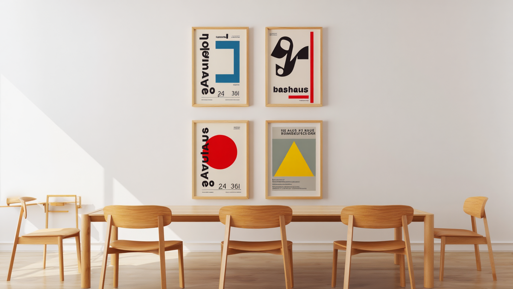 Bauhaus Exhibition – Living Room Set of 4 Modern Art Prints