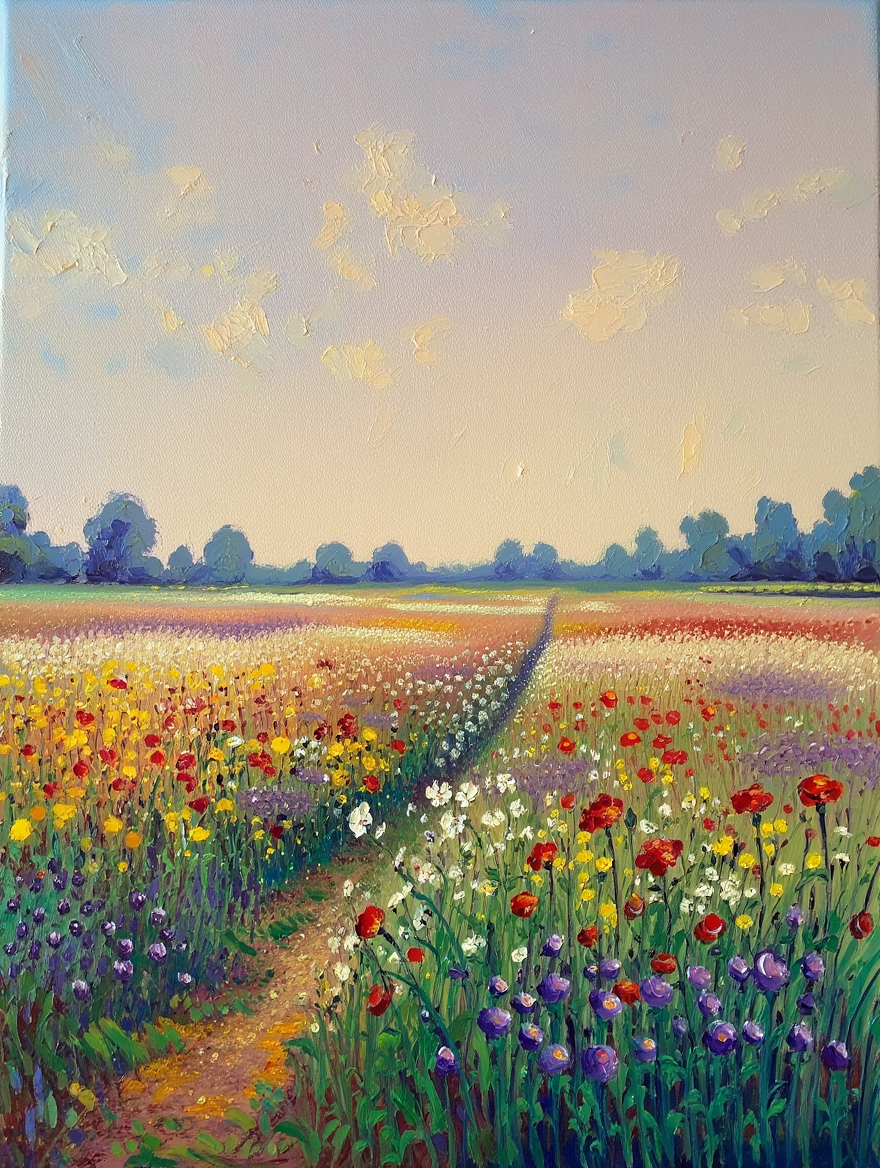 Monet Morning Light – Impressionist Landscape Print