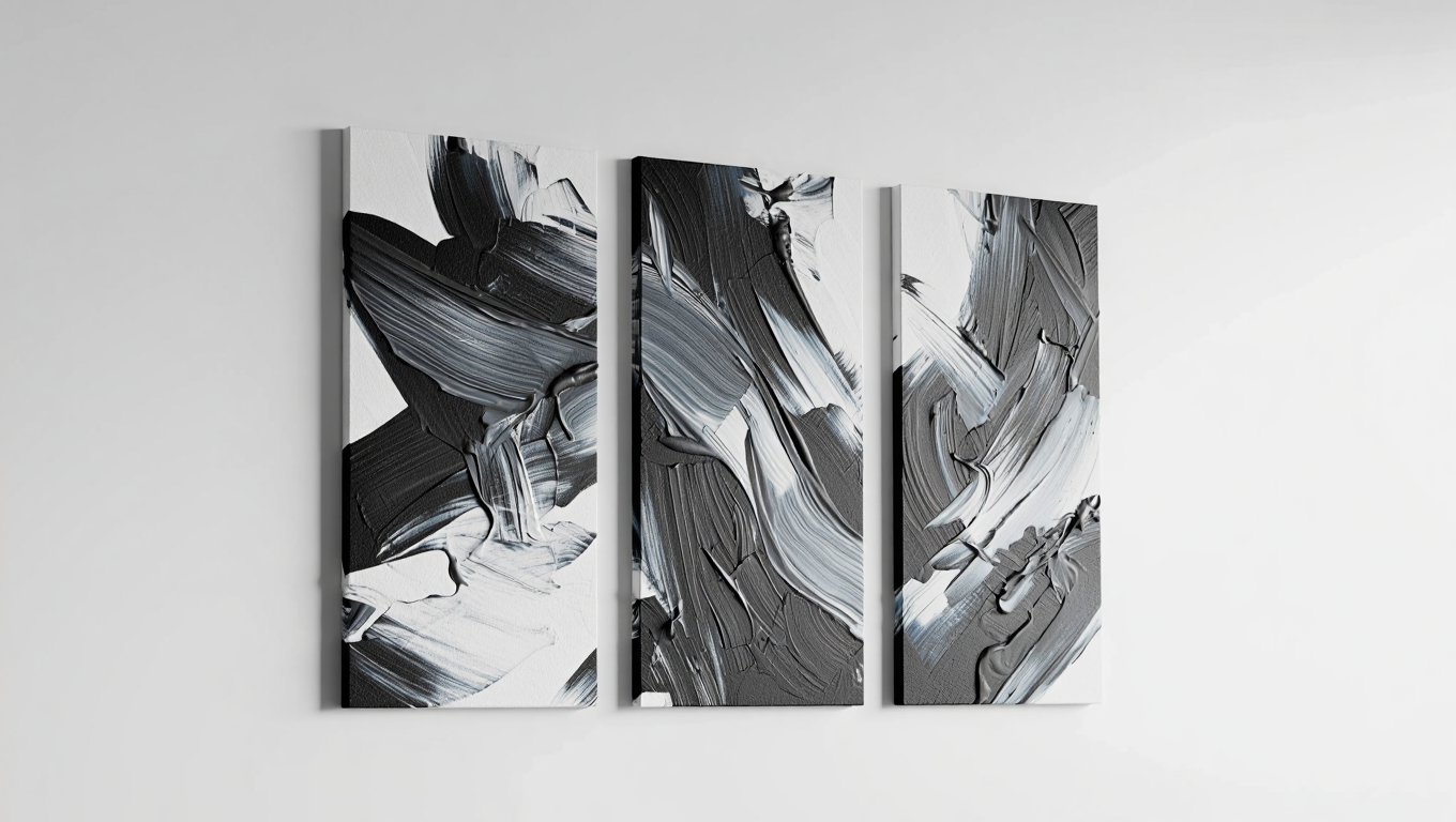 Expressive Black & White Art – Version 3 – Set of 3