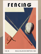 Set of 4 Sports Art Prints – Archery, Fencing, Cycling & Hockey – Modern Wall Decor - Hakyarts